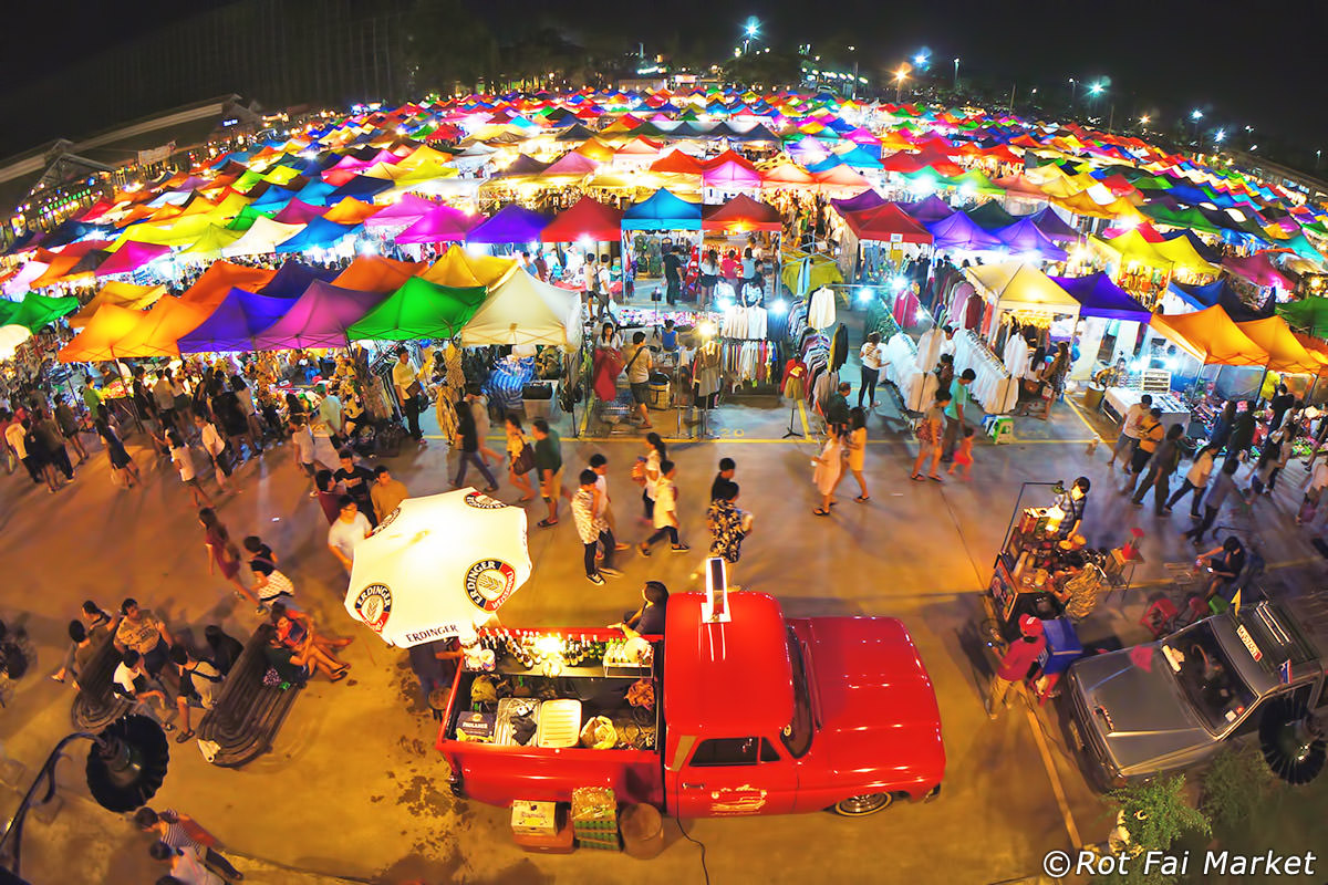 Famous Night Market In Bangkok