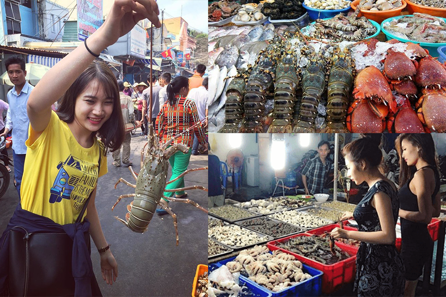 Tại Vũng Tàu, có những địa điểm nào nổi tiếng để mua hải sản tươi sống?
